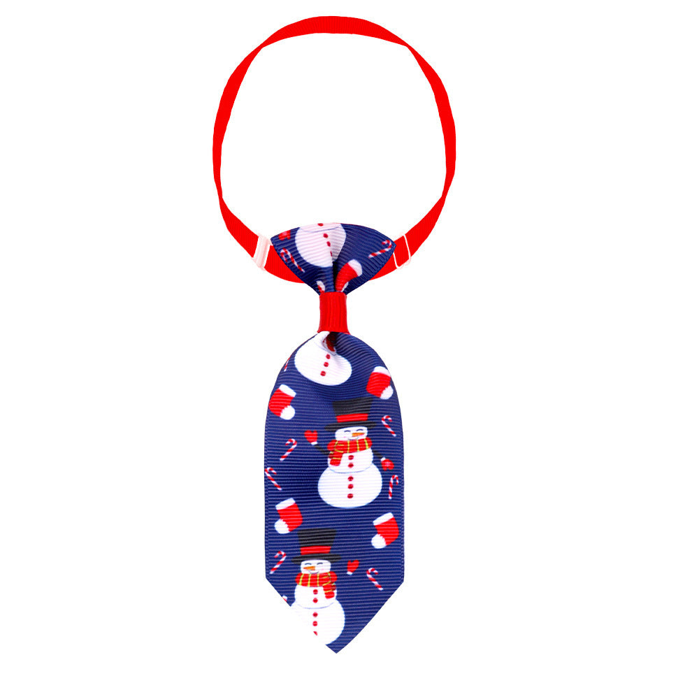 HKM-119187 Festive Small Necktie for Pets - Adjustable Christmas Design