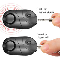 HKM-119187 Personal Safety Alarm with LED Flashlight - Compact Keychain Design, 130dB Sound
