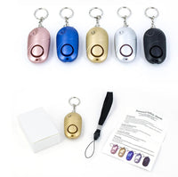 HKM-119187 Personal Safety Alarm with LED Flashlight - Compact Keychain Design, 130dB Sound