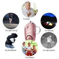 HKM-119187 Personal Safety Alarm with LED Flashlight - Compact Keychain Design, 130dB Sound
