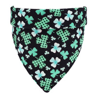 HKM-119379 Pure Cotton Green Pet Scarf for Neck Circumference 25-48 cm (9.84-18.89 in) - 48x48x70 cm (18.89x18.89x27.55 in)