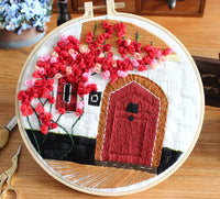 HKM-119507 Handmade Embroidery Kit - Cotton Fabric, Spring Landscape Design for Courtyards