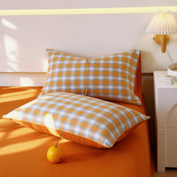 HKM-119571 Washed Cotton Japanese Style Pillowcase Set, Yarn-Dyed, Single and Double Options Available, 48x74cm