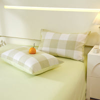 HKM-119571 Washed Cotton Japanese Style Pillowcase Set, Yarn-Dyed, Single and Double Options Available, 48x74cm