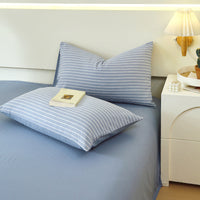 HKM-119571 Washed Cotton Japanese Style Pillowcase Set, Yarn-Dyed, Single and Double Options Available, 48x74cm