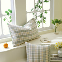 HKM-119571 Washed Cotton Japanese Style Pillowcase Set, Yarn-Dyed, Single and Double Options Available, 48x74cm
