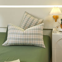 HKM-119571 Washed Cotton Japanese Style Pillowcase Set, Yarn-Dyed, Single and Double Options Available, 48x74cm