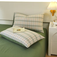 HKM-119571 Washed Cotton Japanese Style Pillowcase Set, Yarn-Dyed, Single and Double Options Available, 48x74cm
