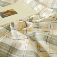 HKM-119571 Washed Cotton Japanese Style Pillowcase Set, Yarn-Dyed, Single and Double Options Available, 48x74cm