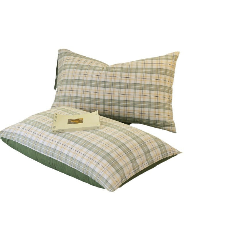 HKM-119571 Washed Cotton Japanese Style Pillowcase Set, Yarn-Dyed, Single and Double Options Available, 48x74cm