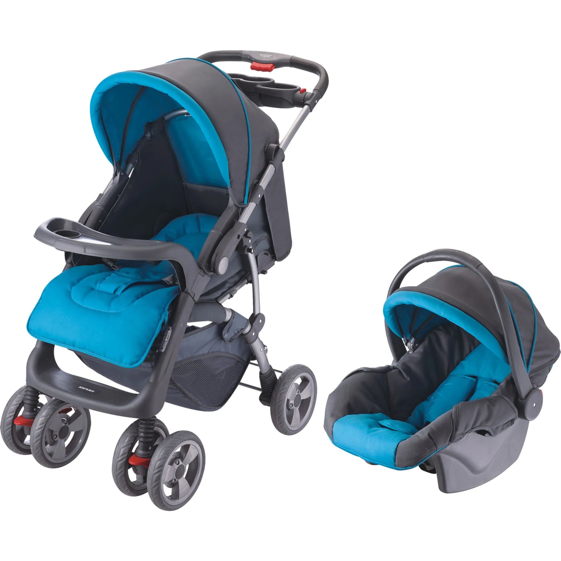 HKM-119699 Classic 2-in-1 Baby Pram with Foldable Stroller and Sunshade for Infants