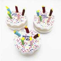 HKM-119699 Cute Dog Birthday Cake Plush Toy Set - Soft Short Plush, Various Sizes