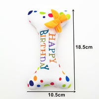 HKM-119699 Cute Dog Birthday Cake Plush Toy Set - Soft Short Plush, Various Sizes