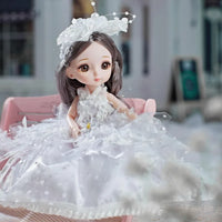 HKM-119763 19CM Lifelike Vinyl Princess Doll with Multi-style Dress Up for Girls, Soft Toy Ideal for Ages 3 and Up