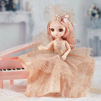 HKM-119763 19CM Lifelike Vinyl Princess Doll with Multi-style Dress Up for Girls, Soft Toy Ideal for Ages 3 and Up