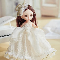 HKM-119763 19CM Lifelike Vinyl Princess Doll with Multi-style Dress Up for Girls, Soft Toy Ideal for Ages 3 and Up