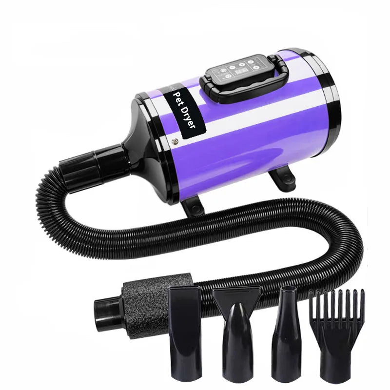 KTX-119763 Adjustable Speed Silent Pet Hair Dryer for Dogs and Cats, 220V, Multiple Colors Available