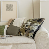 HKM-119827 Geometric Pattern PU Leather Pillow Cover - Modern Minimalist Design 45x45cm & 30x50cm