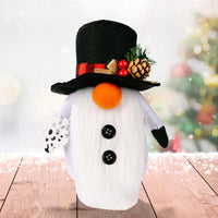 HKM-119955 Elderly Faceless Christmas Doll Ornaments - Snowman & Elk Styles in Cloth