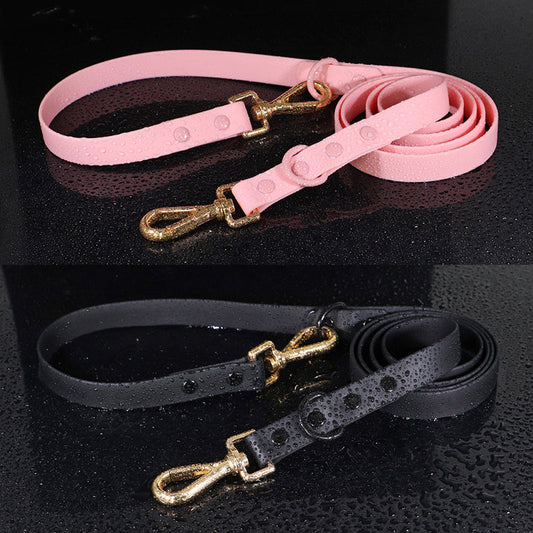 HKM-120019 Medium Dog Collar and Leash Set - Various Colors with Lettering Options