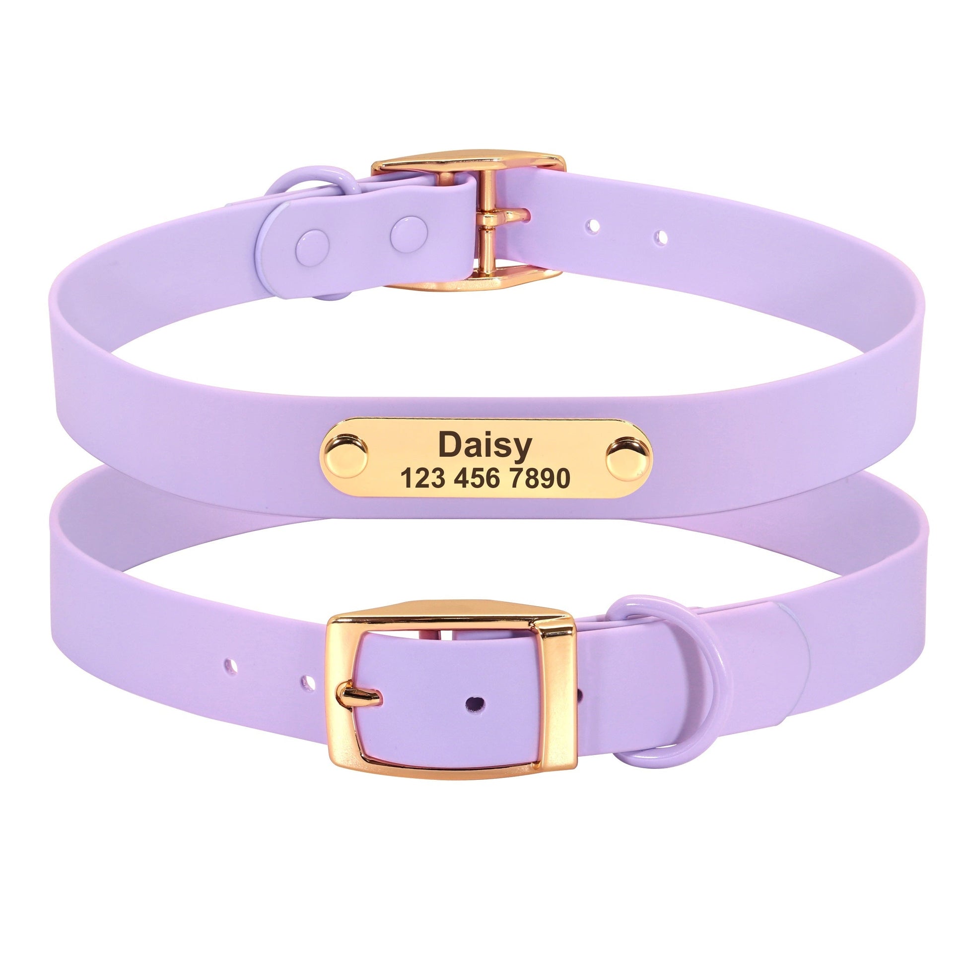 HKM-120019 Medium Dog Collar and Leash Set - Various Colors with Lettering Options