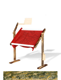 HKM-120339 Antique Solid Wood Cross Stitch Frame - Small Chinese Style with Polished Finish