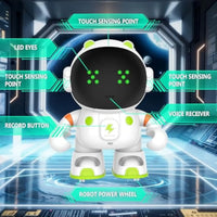HKM-120467 Interactive Rechargeable Robotic Toy with Voice Control, Touch Sensor, Singing, and Dancing Functions for Kids