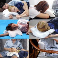 HKM-120467 Tencel Slow Rebound Memory Foam Arch Pillow for Health Massage - White, Rose Red, Gray