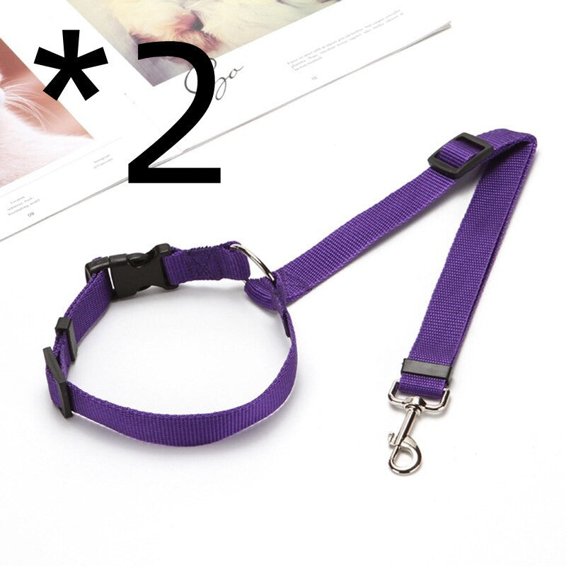 HKM-120659 Adjustable Pet Safety Rope for Car Rear Seat with Reinforced Buckle and 360° Rotation