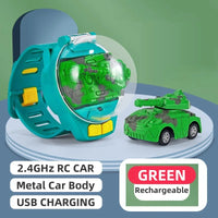 HKM-120659 Mini 2.4G Remote Control Watch Car - Cute Indoor-Outdoor Toy for Kids Ages 5 and Up