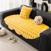 HKM-120723 Thick Plush Irregular Sofa Cushion for Autumn and Winter – Mediterranean Style Dust Cover
