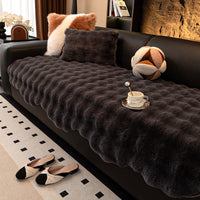 HKM-120723 Thick Plush Irregular Sofa Cushion for Autumn and Winter – Mediterranean Style Dust Cover