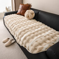 HKM-120723 Thick Plush Irregular Sofa Cushion for Autumn and Winter – Mediterranean Style Dust Cover