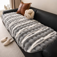 HKM-120723 Thick Plush Irregular Sofa Cushion for Autumn and Winter – Mediterranean Style Dust Cover