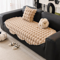 HKM-120723 Thick Plush Irregular Sofa Cushion for Autumn and Winter – Mediterranean Style Dust Cover