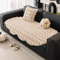 HKM-120723 Thick Plush Irregular Sofa Cushion for Autumn and Winter – Mediterranean Style Dust Cover