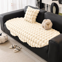 HKM-120723 Thick Plush Irregular Sofa Cushion for Autumn and Winter – Mediterranean Style Dust Cover
