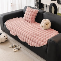 HKM-120723 Thick Plush Irregular Sofa Cushion for Autumn and Winter – Mediterranean Style Dust Cover