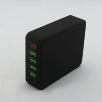 HKM-120851 Multi-Port USB Charger for Mobile Devices - 5V 8000mA, Black