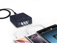 HKM-120851 Multi-Port USB Charger for Mobile Devices - 5V 8000mA, Black