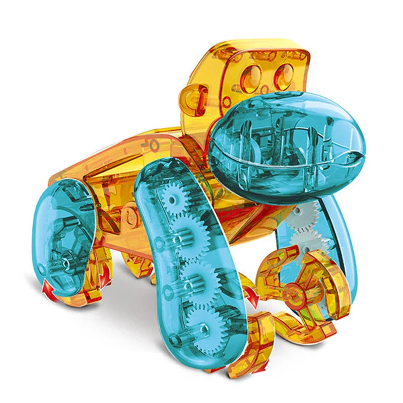 HKM-120915 Solar-Powered DIY Snail Orangutan Robot Toy for Kids Ages 3 and Up