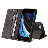 HKM-120915 Solid Color Flip Wallet Case for POCO X3 NFC with Suction and Card Slots