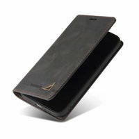 HKM-120915 Solid Color Flip Wallet Case for POCO X3 NFC with Suction and Card Slots