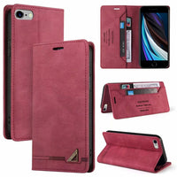 HKM-120915 Solid Color Flip Wallet Case for POCO X3 NFC with Suction and Card Slots