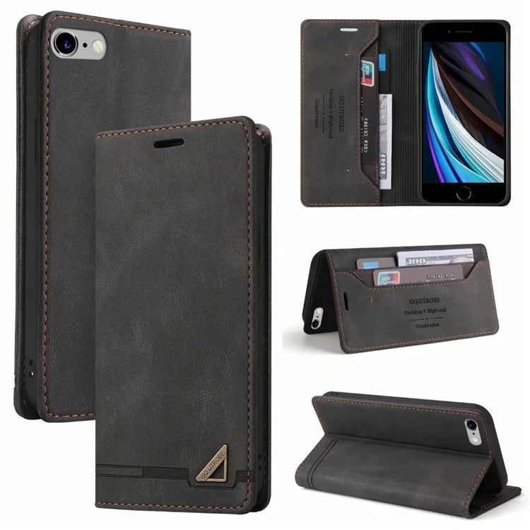 HKM-120915 Solid Color Flip Wallet Case for POCO X3 NFC with Suction and Card Slots