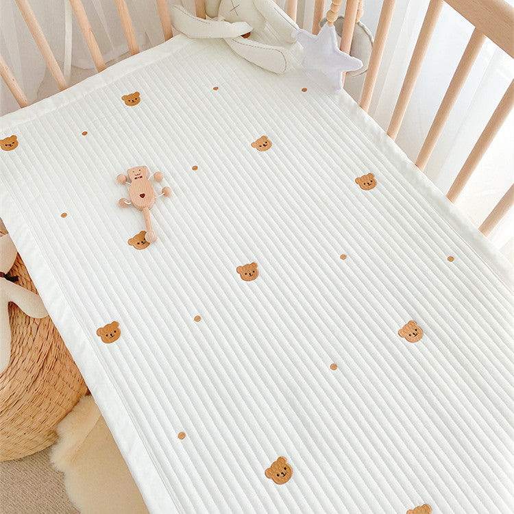 HKM-120979 Cotton Quilted Baby Fitted Sheet - Various Cute Designs - 65x120cm