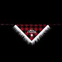 HKM-120979 Lace Christmas Dog Scarf - Red and Green Plaid Pet Bandana