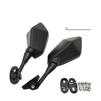 HKM-121171 Horizon Rearview Mirrors Set with Installation Accessories for Sports Cars, Black, Convex Design