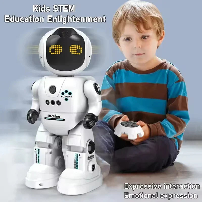 KTX-121235 Smart Programming Robot with Gesture Recognition for Interactive Learning and Play, Battery Operated Educational Toy for Ages 2 and Up