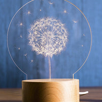 HKM-121427 3D Acrylic Jellyfish Night Light - Modern Minimalist Table Lamp for Bedroom and Gift Use